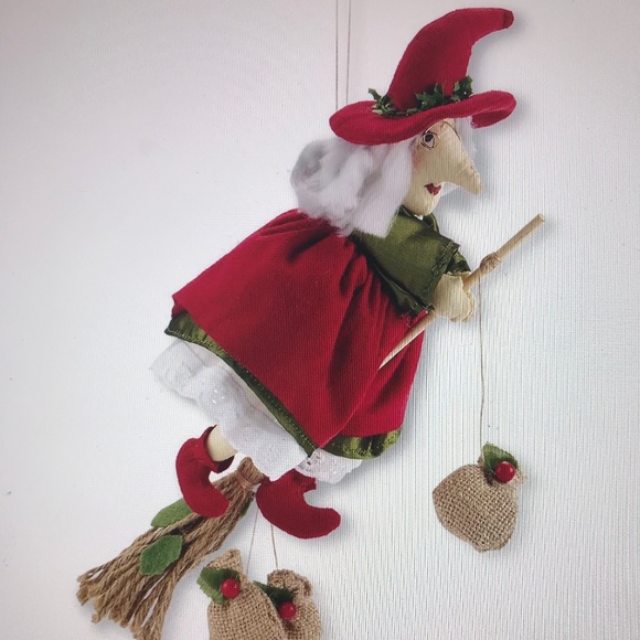 SALE! Christmas Holiday Hanging Kitchen Good Luck Cooking Witch 13" Doll - Picture 1 of 6